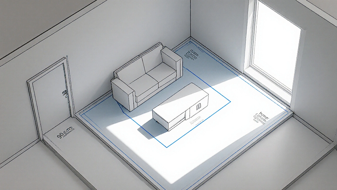 Barrierefreies Wohnzimmer planen: Höhen, Abstände & Bewegungsflächen optimal gestalten