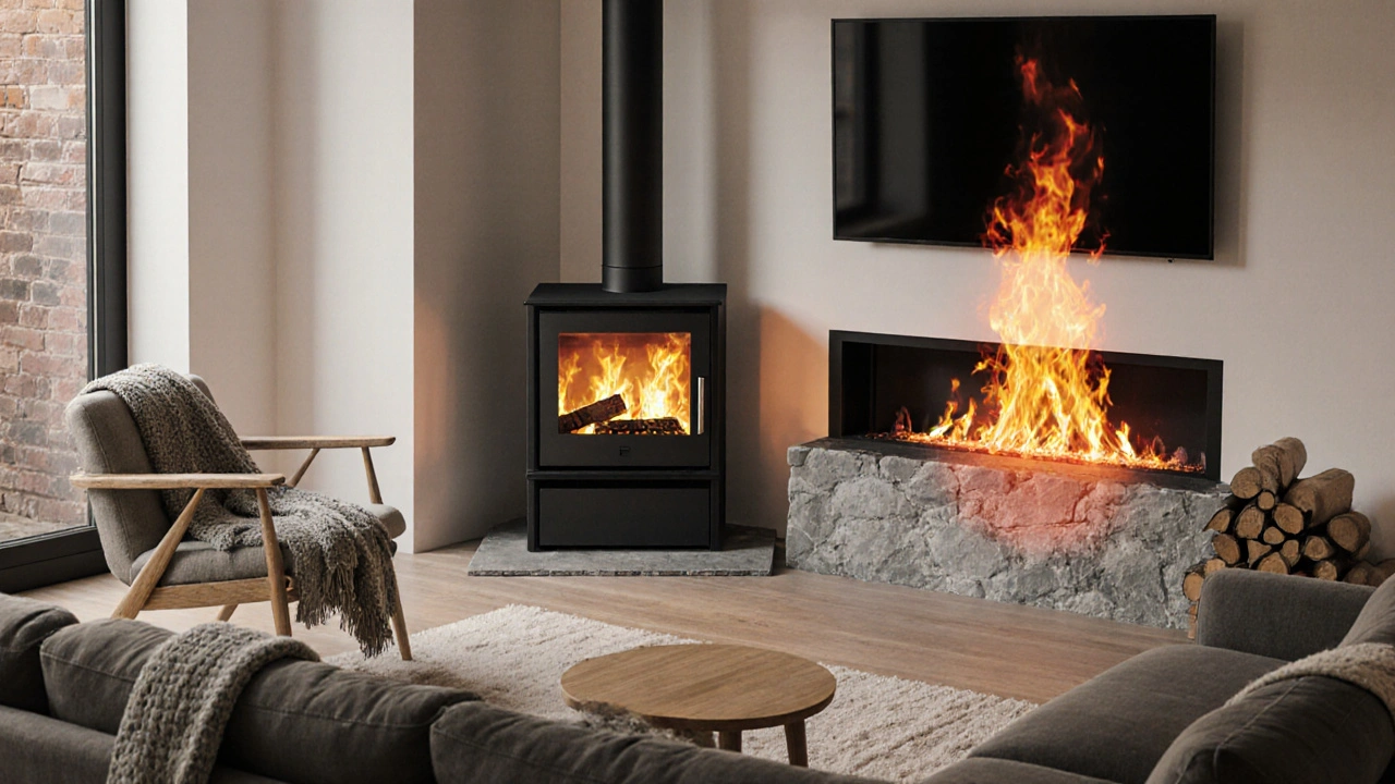 Wohnzimmer mit Kamin planen: Sitzordnung, TV-Position und Sicherheitsabstand