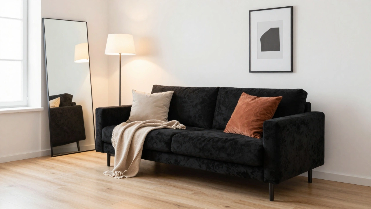 Schwarze Akzente im Wohnzimmer: So schaffst du Kontraste ohne düsteren Eindruck