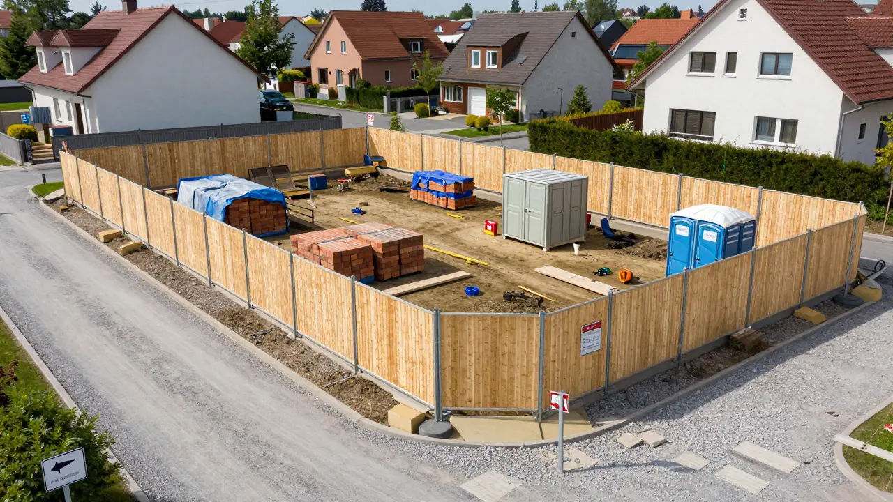 Baustelleneinrichtung Eigenheim: Schutz, Lager und Wege richtig planen