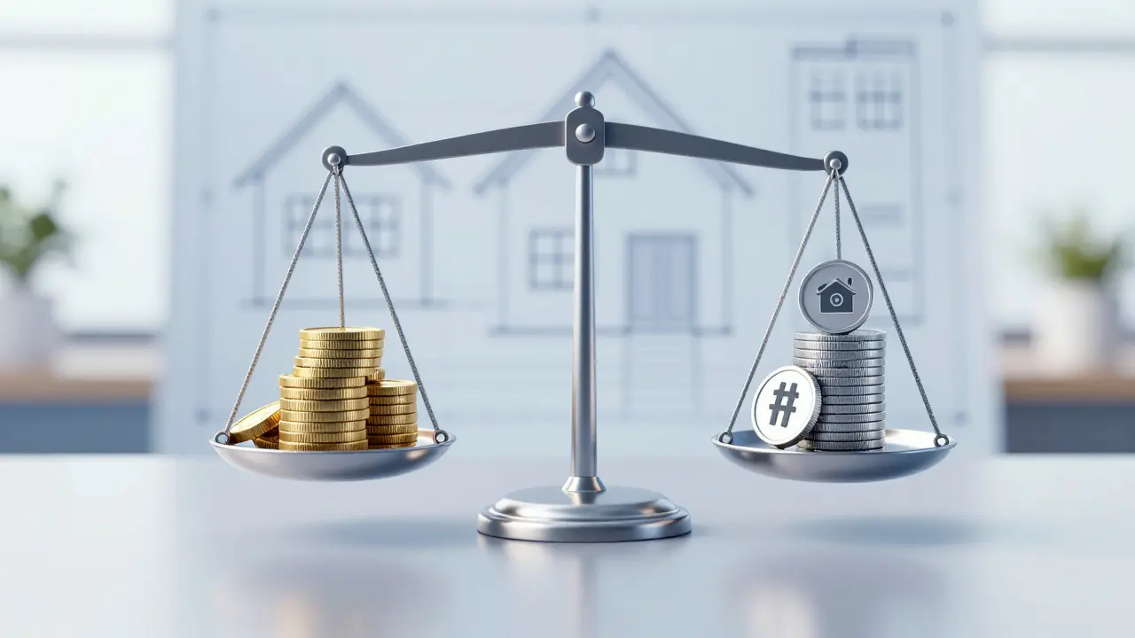 Wage mit Eigenkapital und Kredit zur Kostenreduzierung