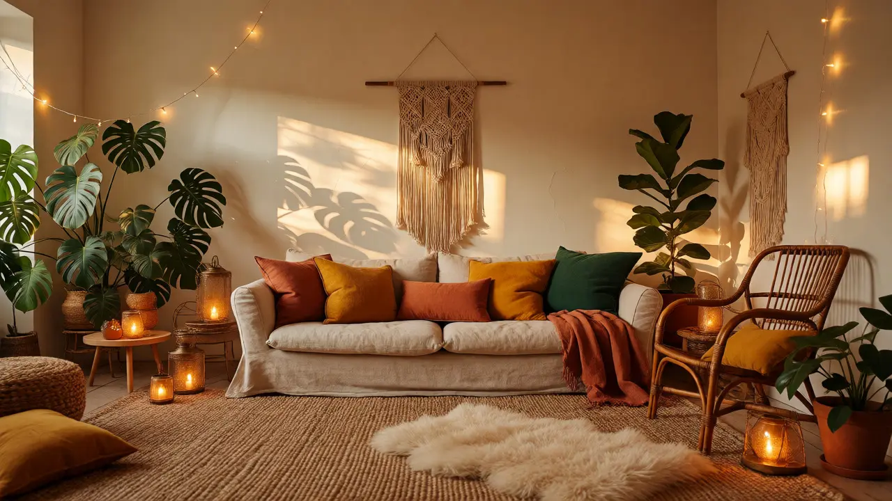 Boho-Wohnzimmer einrichten: Natürlichkeit und Freiheit im Wohnbereich