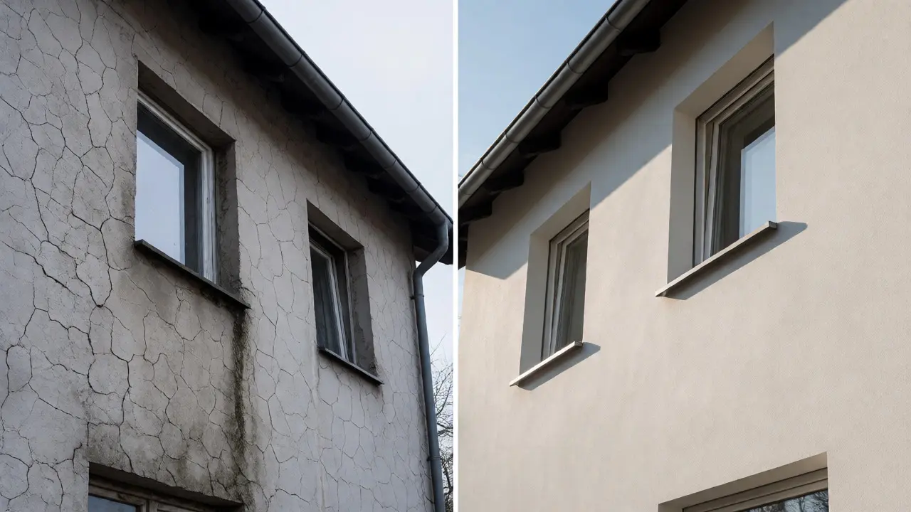 Fassade gedämmt und neu gestaltet: Vorher-Nachher im Vergleich